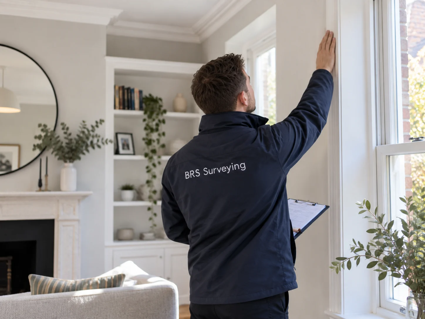 Home inspector checking an electrical fitting